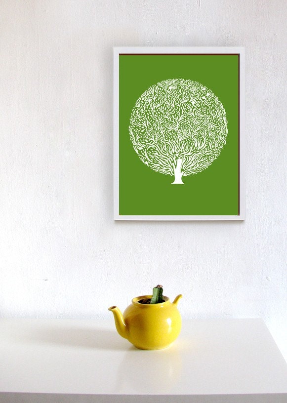 Green Tree Print - 8x10 or A4