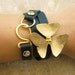 Leather Jewelry 4 options Leather and Gold Flower-Bracelet/ Necklace/ Belt/ Hair Band- teal- other colors available