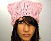 Cat ears beanie hat - Pink