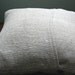 Natural Linen Pillow. Hand Screen-printed with Purple Seed Pods.
