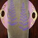 Lilac Fern. Mother's Day Gift.Tea Towel. Natural Linen.