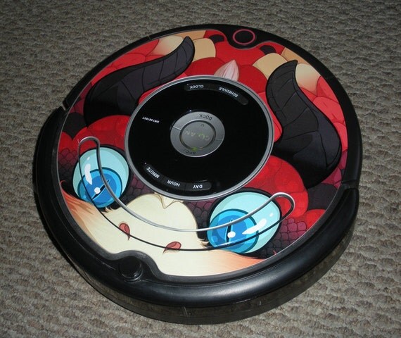 Roomba 500 Series Monster Decal Red or Blue by NeonDragonArt