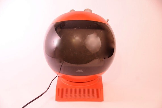 Vintage Red Orb JVC "Videosphere" Television : Jetsons