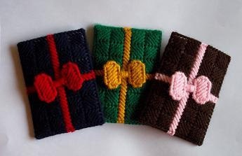 Gift card Holders - Set of 3 - MADE TO ORDER -Your Choice of Colors