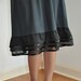 Three-tiered Black  Chiffon / Ribbon RuffleTrimmed Slip - Available in Black, White, Brown, Navy, Cream / Ivory