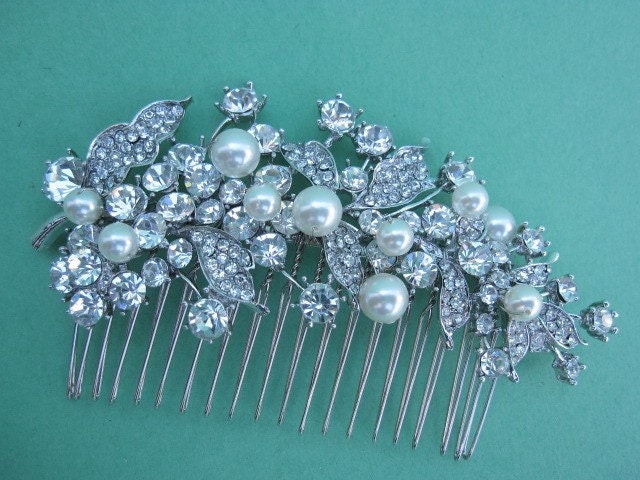 Bridal headpieces,wedding hair comb pearl,bridal comb.wedding hair accessories,bridal hair comb crystal and pearl,wedding hair comb