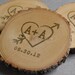 Personalized Rustic Wedding Favors Ash Coasters Hand Stamped and Finished - Set  of 50