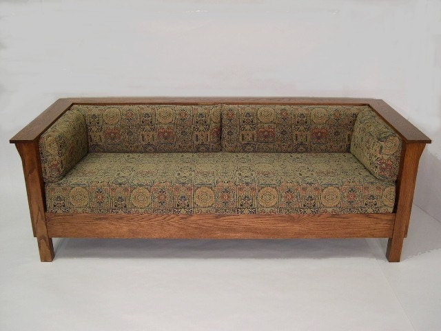 Mission Arts and Crafts Prairie style Settle Sofa