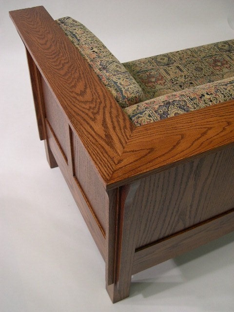 Mission Arts and Crafts Prairie style Settle Sofa