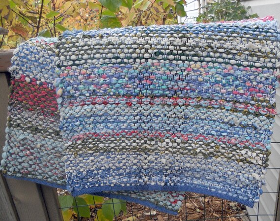 Rag Rug Table Runner Multi colored by genisepark on Etsy