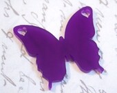 2 x laser cut acrylic Butterfly pendants - ANY COLOUR