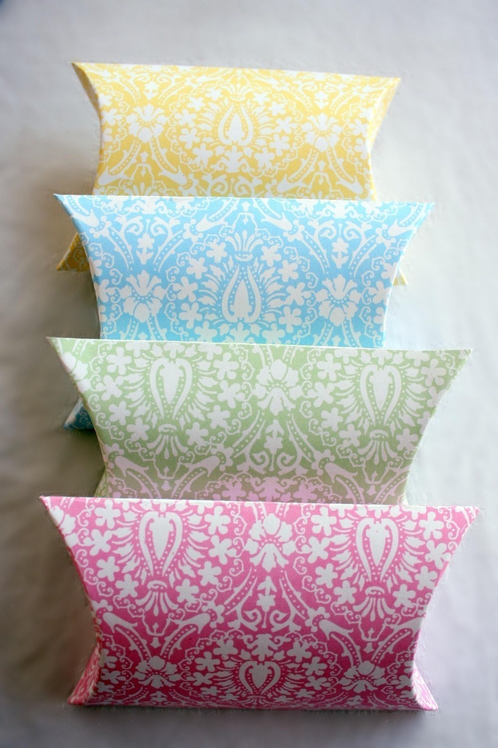 Set of 4  Posh Printables Regal Damask Pastel Collection