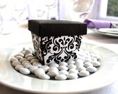 Bold Damask Take Out Box with Lid DIY Printable Many Color Options