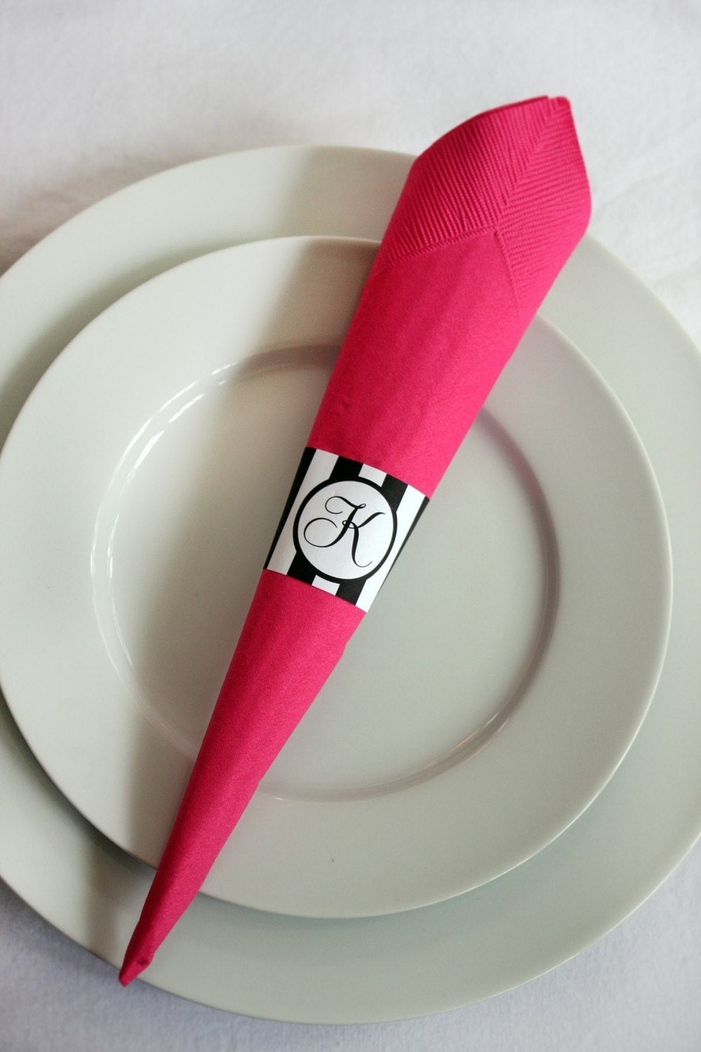 EDITABLE Printable DIY Black and White Stripe Paper Napkin Rings