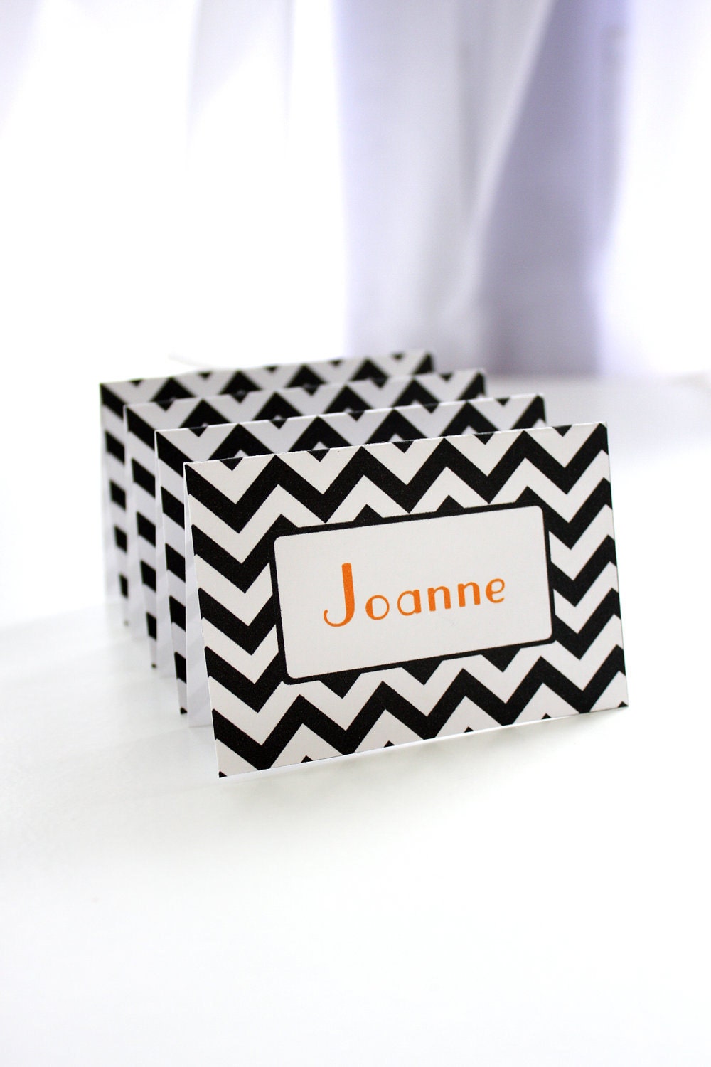 Editable Chevron Printable Place Cards