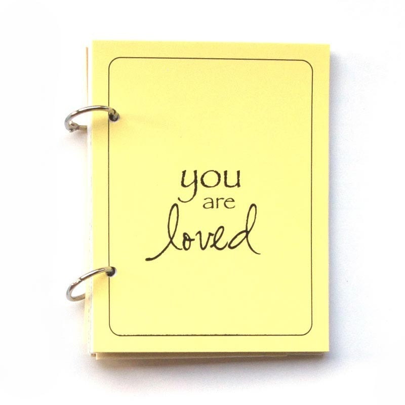 Baby Book with Prompts, Document Milestones with You Are Loved in Morning Sun Yellow