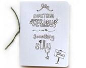 Doodle Book List Journal - Something Serious with Something Silly in crazy mountain white