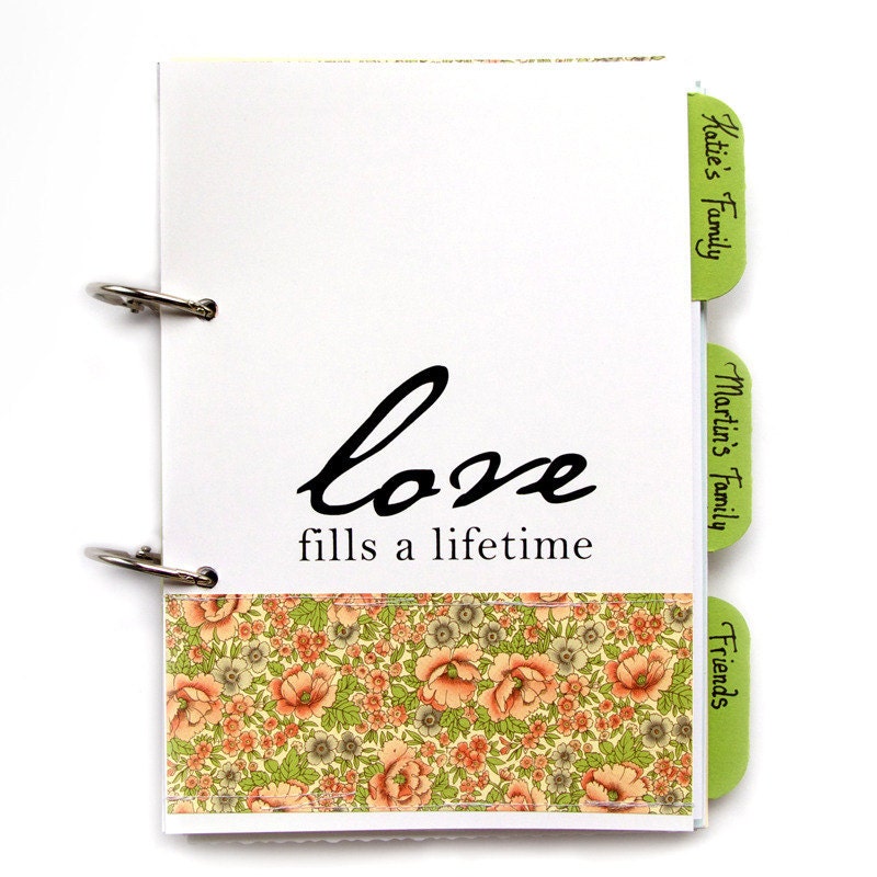 Wedding Card Scrapbook - Love Fills a Lifetime marriage and anniversary album