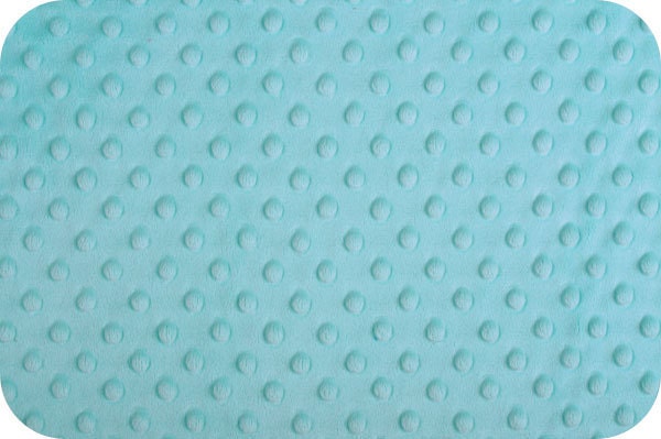 Minky Dot Fabric-Cuddle Dimple in Tiffany- 1 Yard- By the Yard