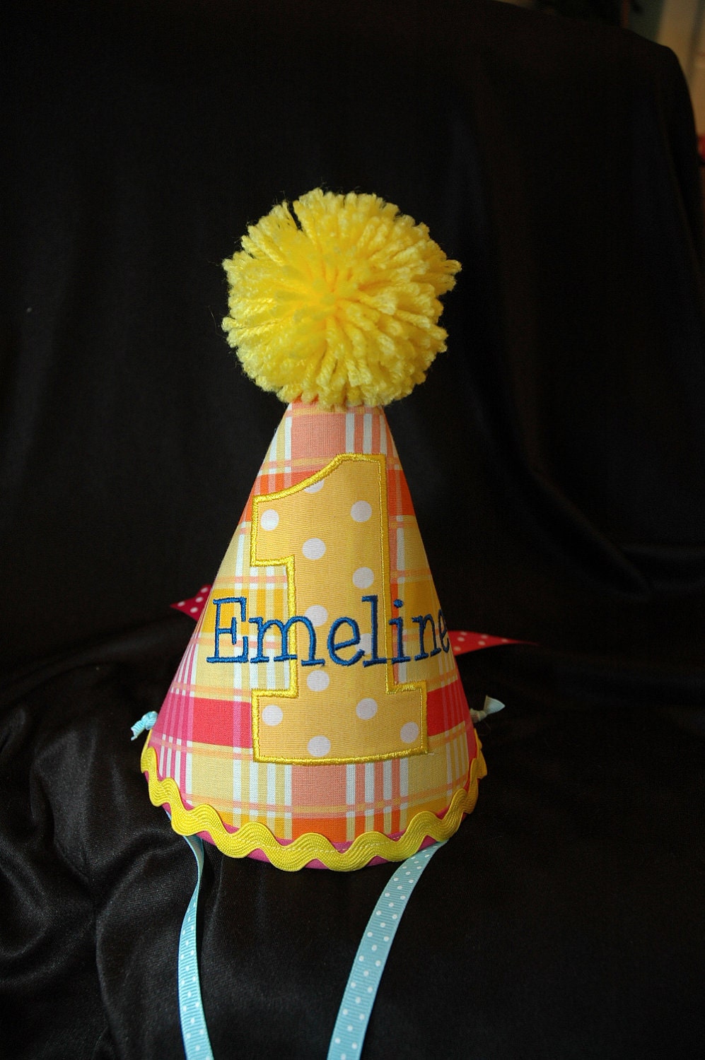 Birthday Part Hat- First Birthday Party Hat Sweet Summer Sunshine - Can be plain or embroidered with a name. Your Choice- Same Price