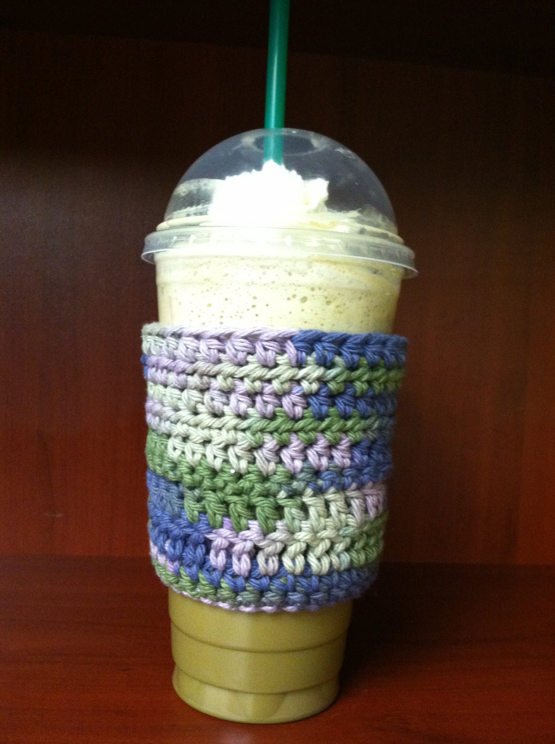 Eco-friendly Frappuccino Crocheted Cozy