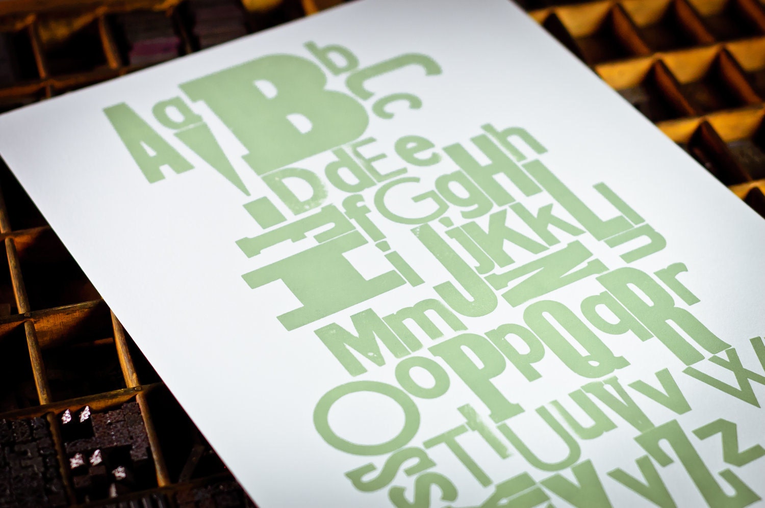 11x17 mixed-up Woodtype ABCs by The Permanent Collection