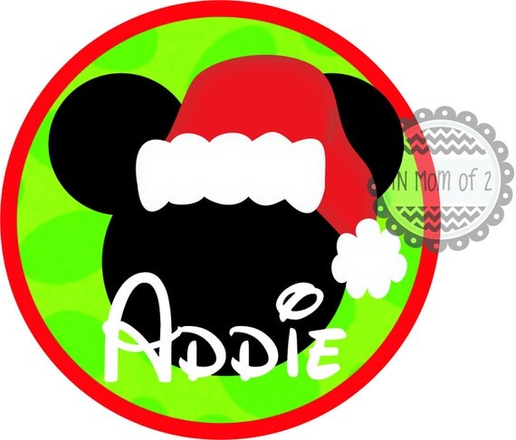 disney inspired iron on transfer, mickey, christmas use for shirt