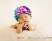 Mohawk hat newborn photo prop crochet PATTERN PDF 50 can be made plain with mohawk or pompom