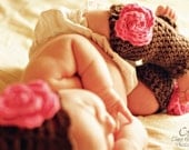 Crochet Pattern Spring Bloom hat and leg warmers PDF 41 and 46