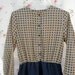 ON SALE - Mad Men Secretary Dress - Joan's Office Dress - Plus Size Vintage Dress, Blue and Tan