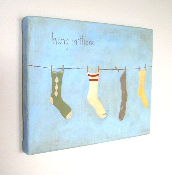 Hang In There... Original Painting 8x10