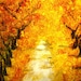 Original Landscape Autumn Colors Tree Pathway Abstract Painting Modern Contemporary Fine Art by Henry Parsinia Large 36x24