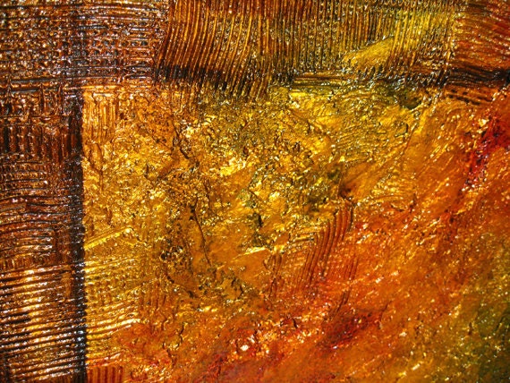 Original Heavy Texture Metallic Painting Modern Abstract Contemporary Fine Art by Henry Parsinia Large 36x24