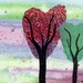 Little Spring Trees - Original watercolor ACEO
