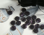aubergine, pearl shimmer, blouse buttons, 19 pieces