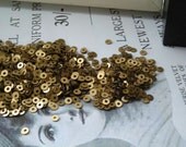 sequins, gold, matte, 3mm