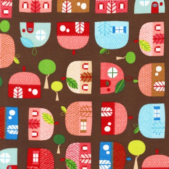 Suzy Ultman, Appleville, Apple Houses in Bright -fat quarter