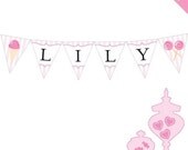 Sweet Shoppe party - Personalized DIY printable pennant banner