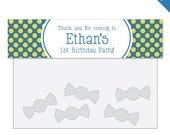 Design it yourself - Polka dots - Personalized DIY printable treat bag label - Choose your own font and colors