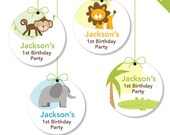 Jungle safari party - Personalized DIY printable party circles