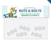 Robot party - Personalized DIY printable treat bag label