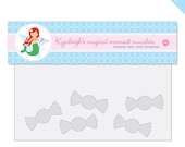 Mermaid party - Personalized DIY printable treat bag label - Choose your own mermaid