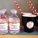Rainbow party - Personalized water bottle labels - Set of 15