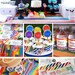 Rainbow party - Personalized water bottle labels - Set of 15