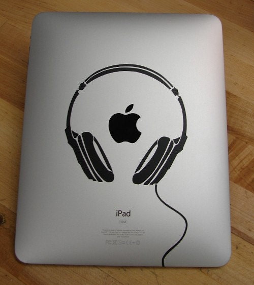 iPad Headphones Decal