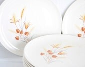 Vintage Taylor Smith and Taylor Dinner Plate: TST Autumn Harvest Dinner Plates, 8 available