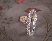 Narrow Rose Band (14K white gold) - Made to Order