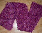 Handknit Scarf - Variations in Fuchsia