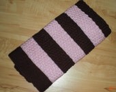 Stripped Baby Blankie - Rose and Chocolate