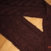 Handknit Skinny Scarf - Cabled Chocolate
